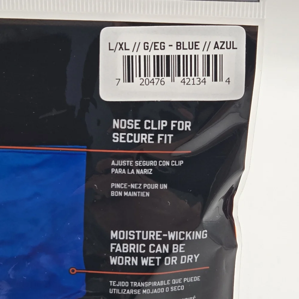 NEW Tenacious Egodyne Work Gear Blue Cooling Neck Gaiter Bandana Cut Size L/XL